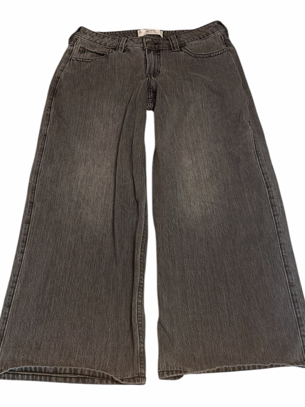 Y2K Grunge skater Hollister Low Rise Super Baggy Jeans W30 Wide Leg Streetwear
